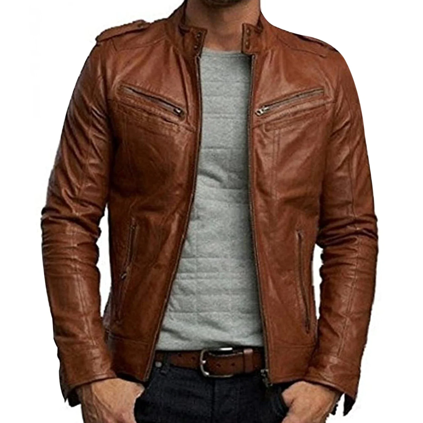 The Wilkinson Brown Leather Jacket - Image 2
